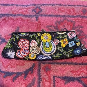 Floral Beaded Clutch